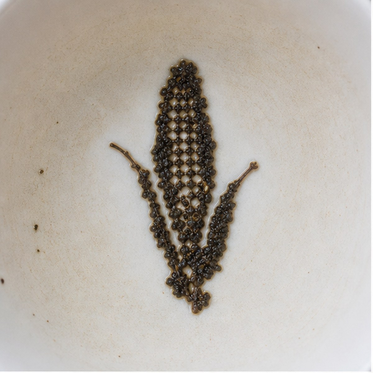 Corn tea leaf reading cup example