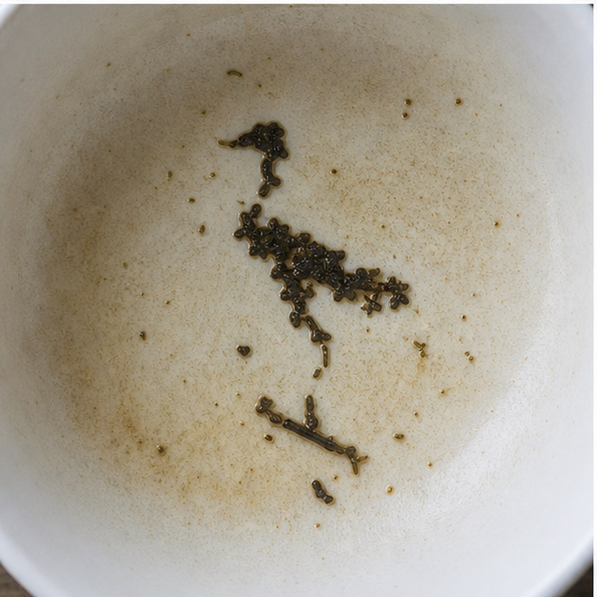 Crane tea leaves cup variation two