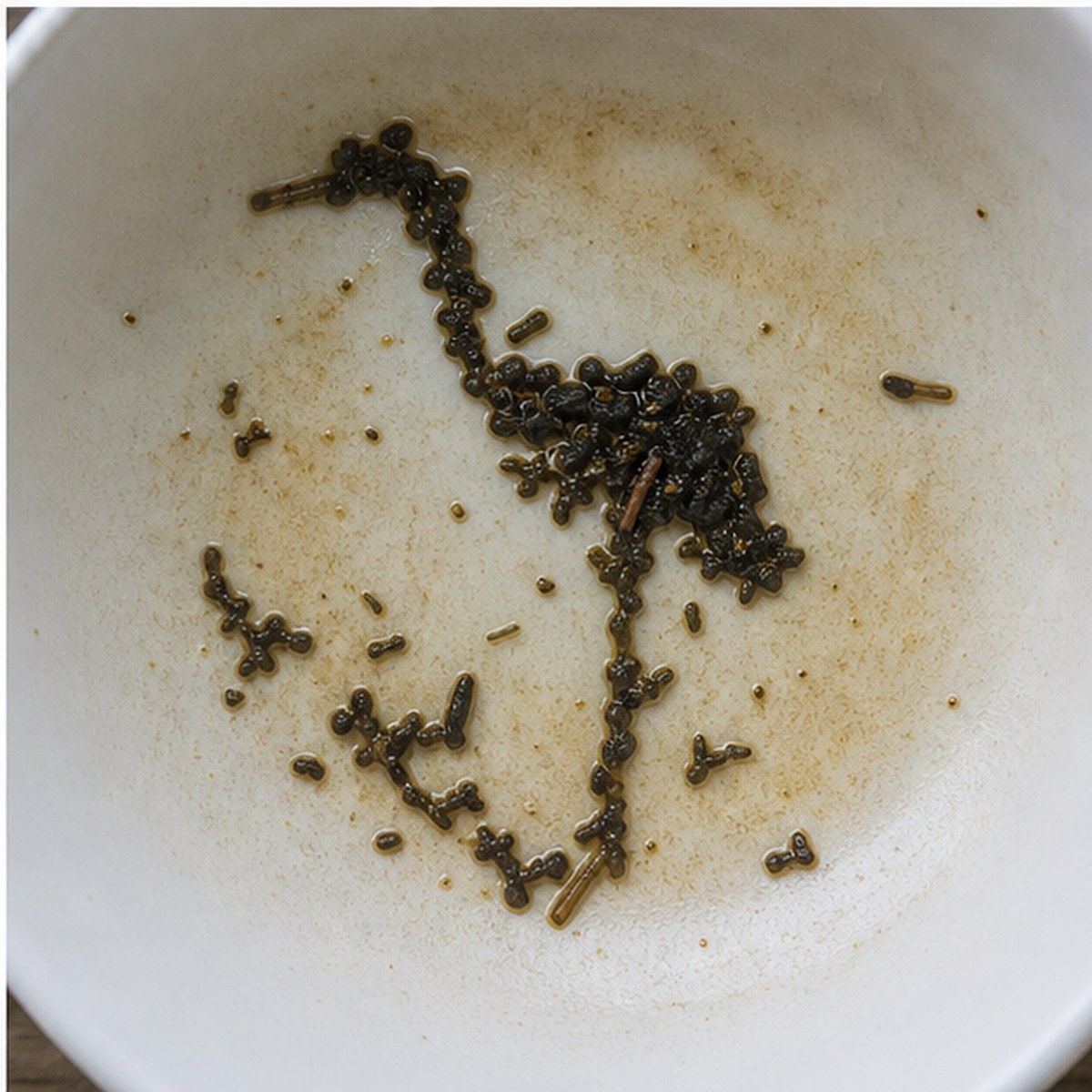 Crane tea leaves cup variation three