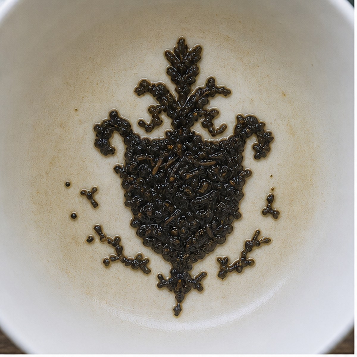 Crests tea leaf reading cup example