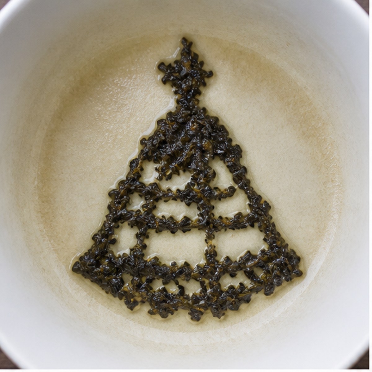 Crinoline tea leaf reading cup example