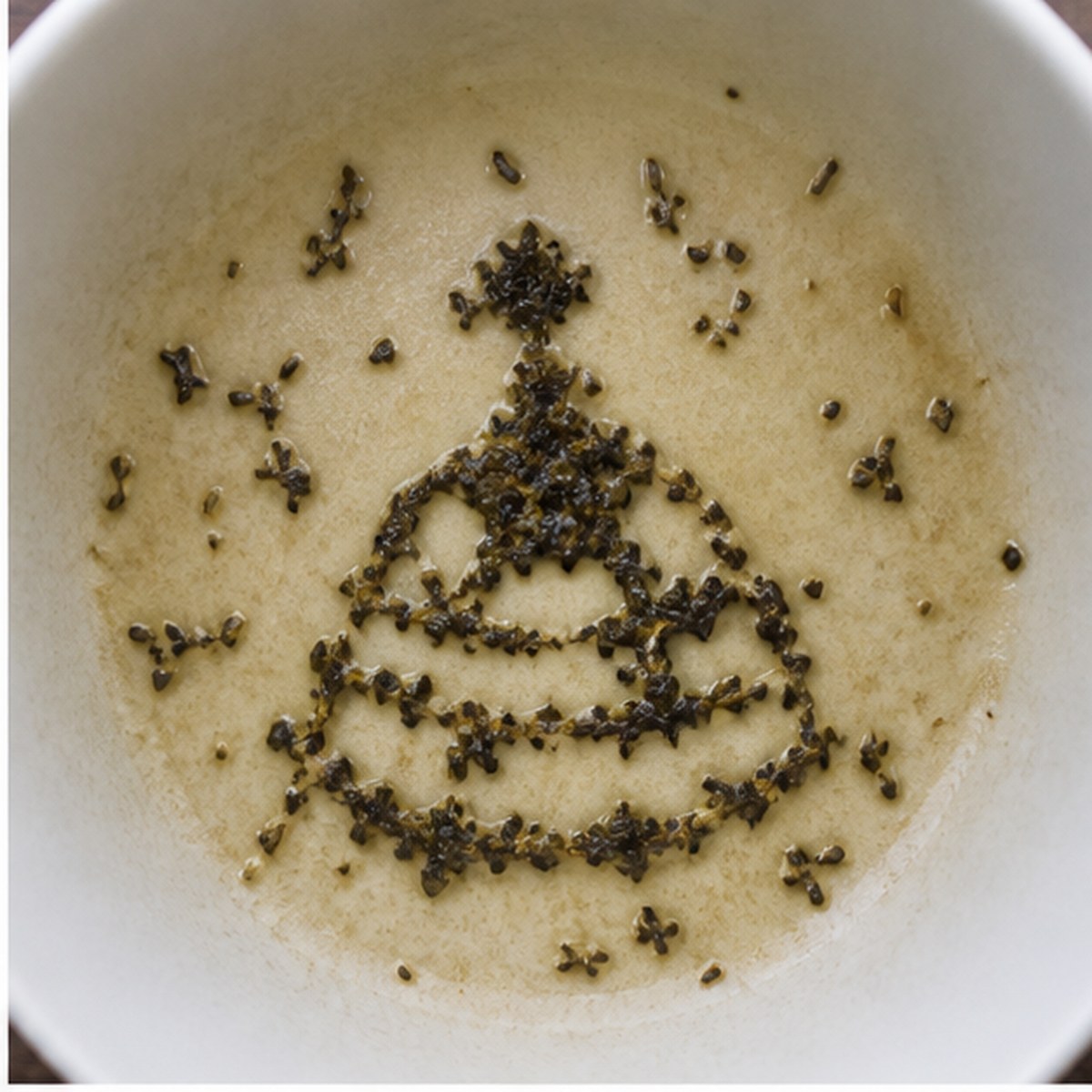 Crinoline tea leaves cup variation one