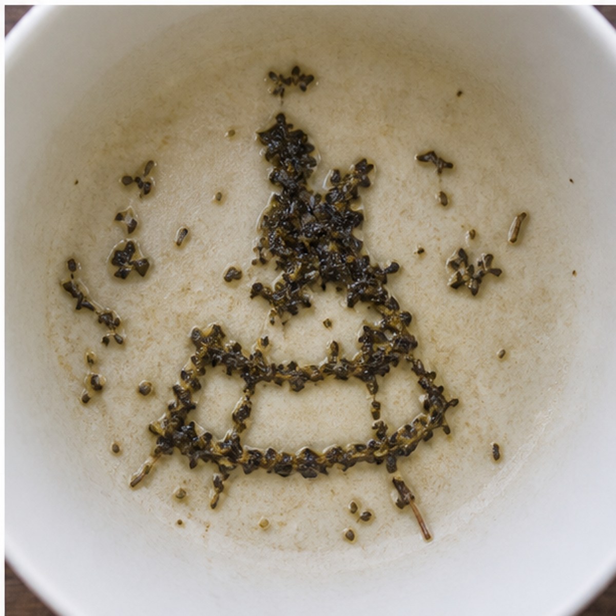 Crinoline tea leaves cup variation three