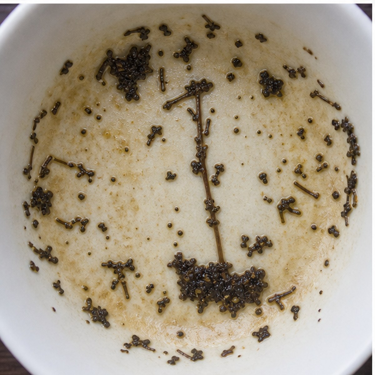 Croquet-Mallet tea leaves cup variation two