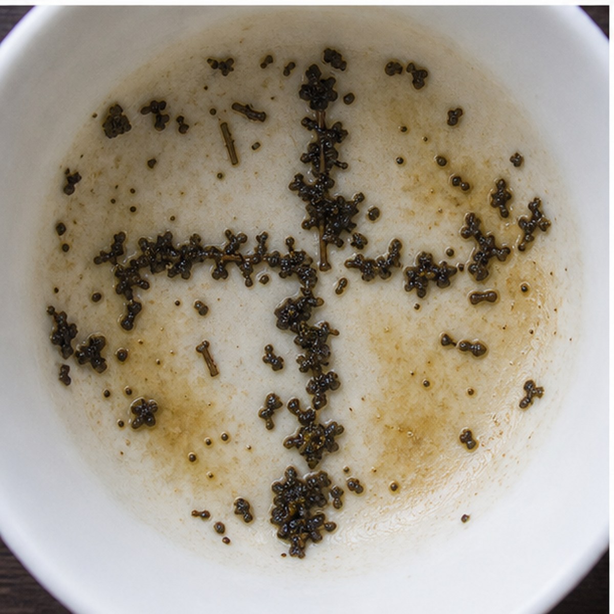 Cross tea leaves cup variation two