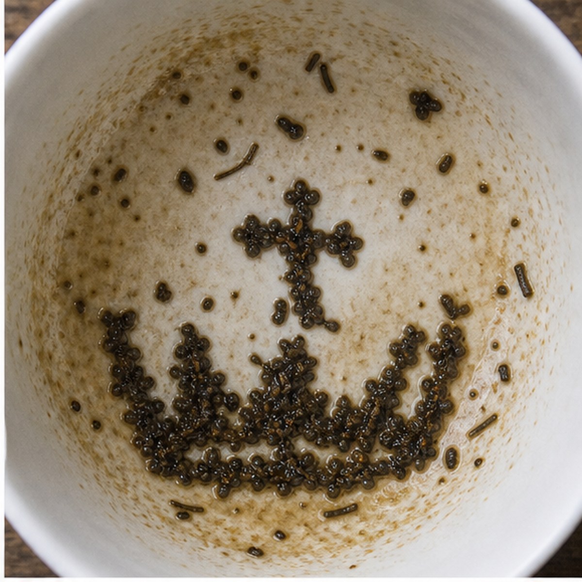 Crown And Cross tea leaves cup variation one