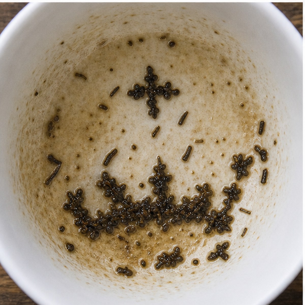 Crown And Cross tea leaves cup variation two