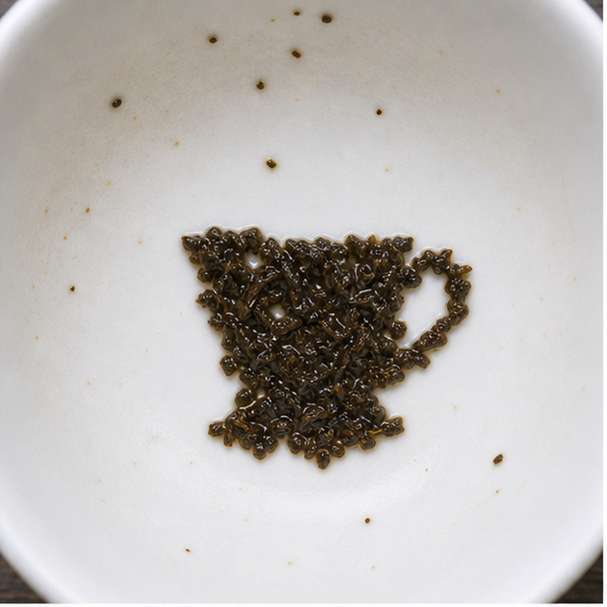 Cup tea leaf reading cup example