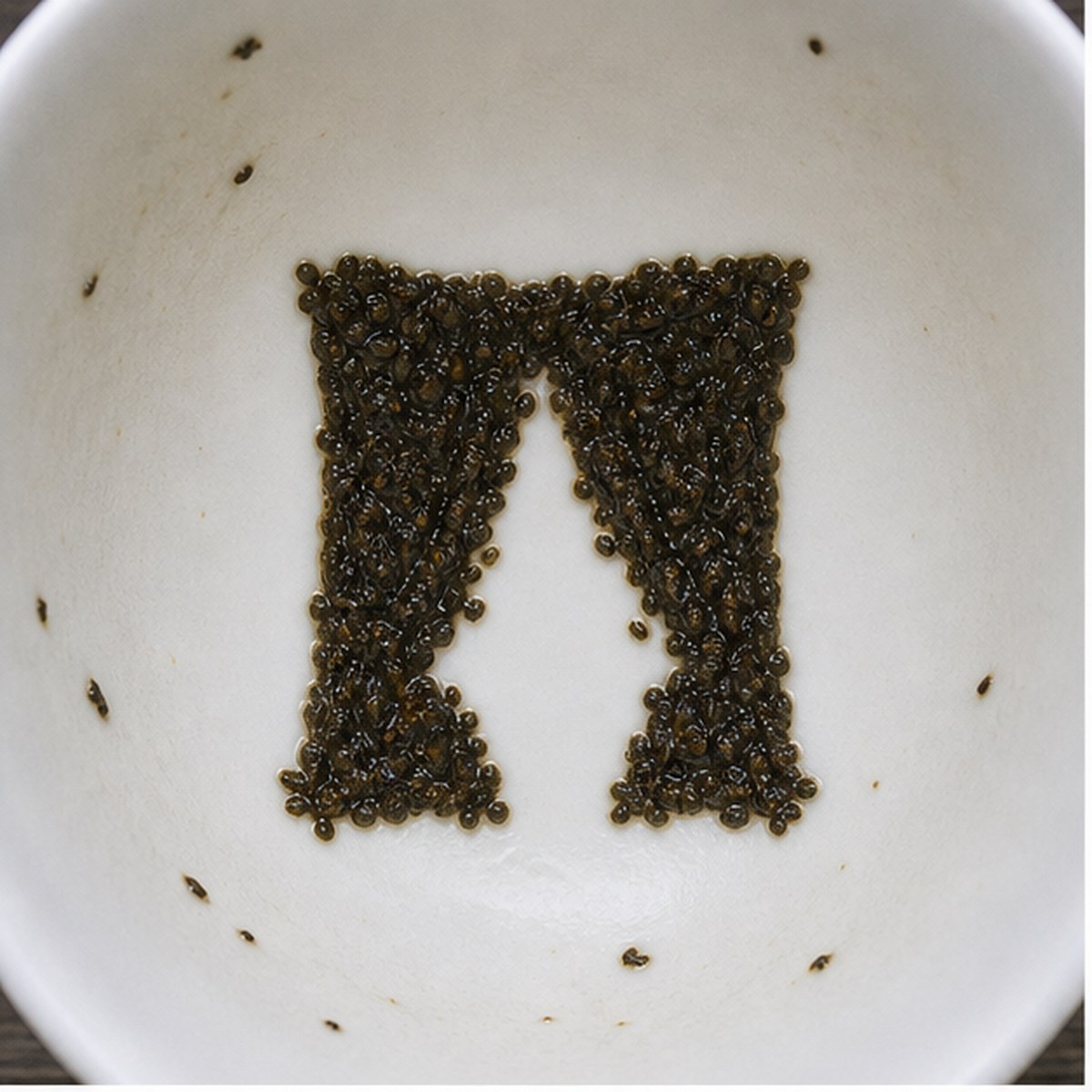 Curtain tea leaf reading cup example