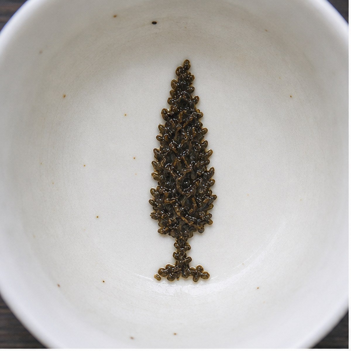 Cypress tea leaf reading cup example