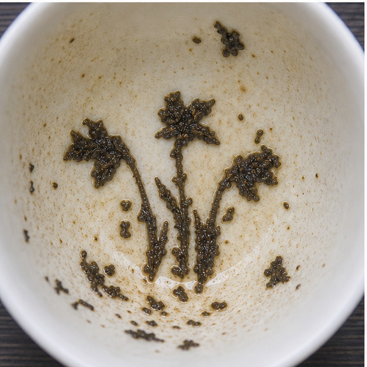 Daffodils tea leaves cup variation two