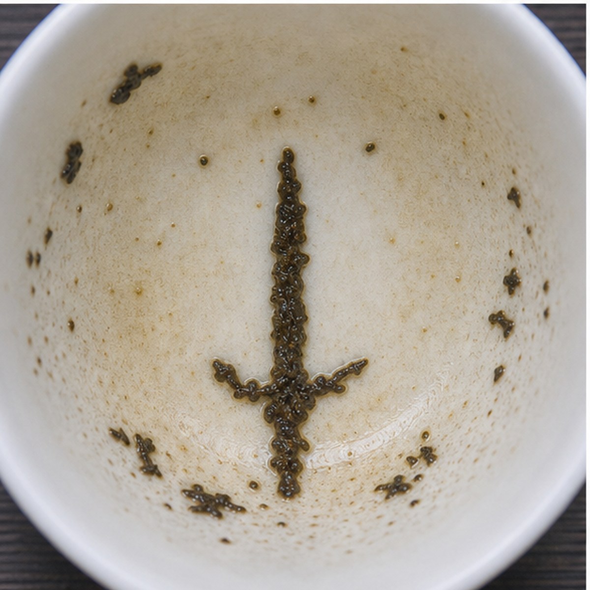 Dagger tea leaves cup variation two