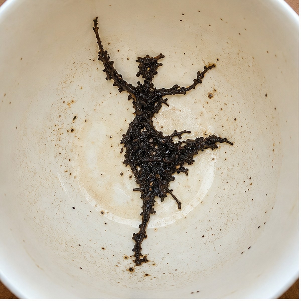 Dancer tea leaf reading cup example