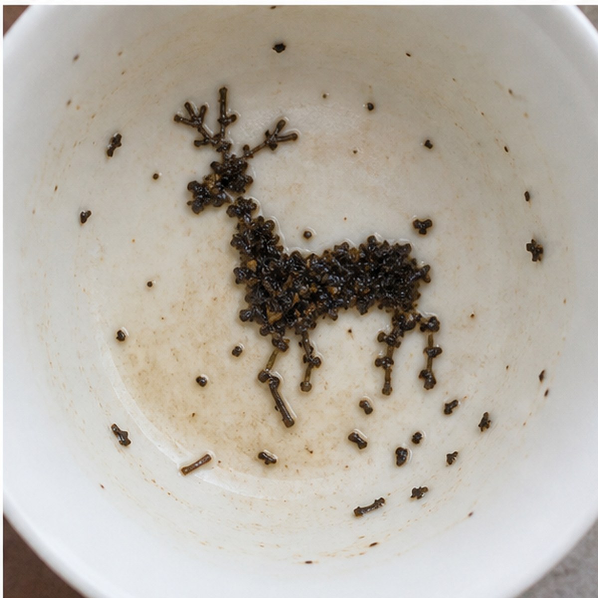 Deer tea leaves cup variation three