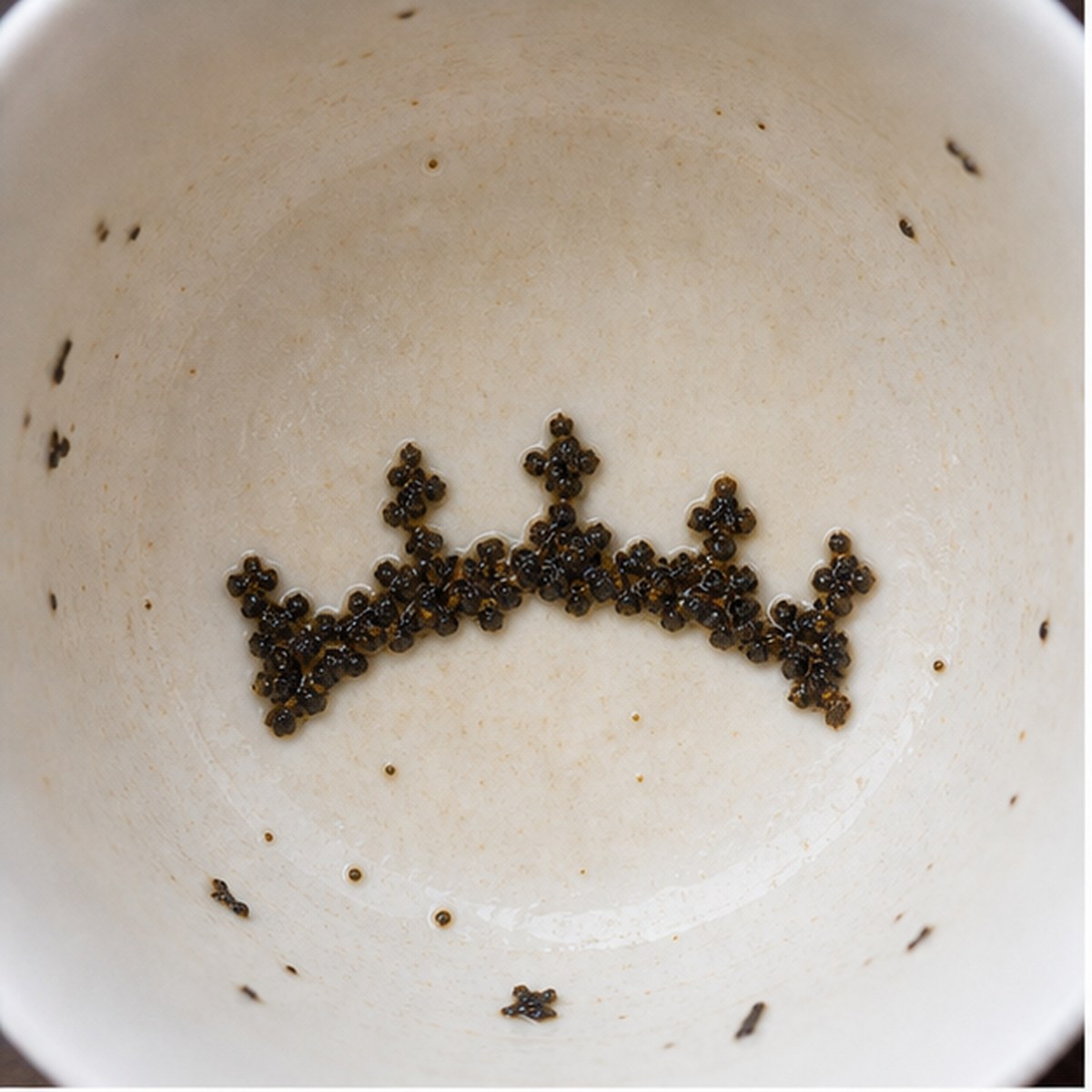 Diadem tea leaf reading cup example