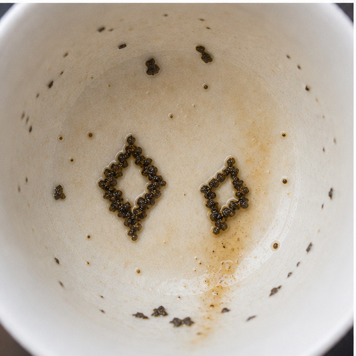 Diamonds tea leaves cup variation two