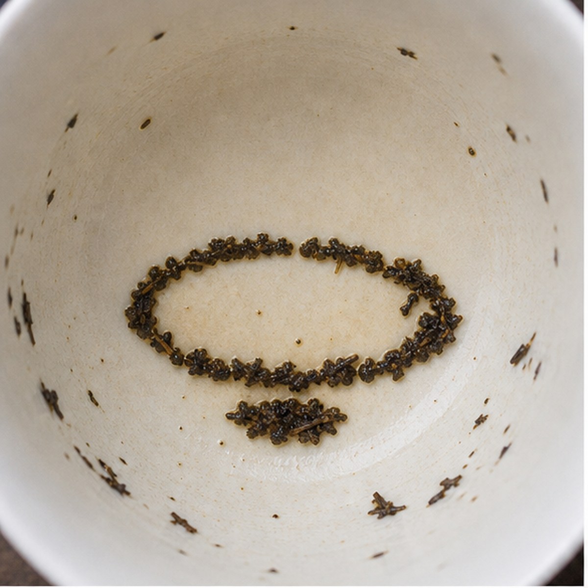 Dish tea leaf reading cup example