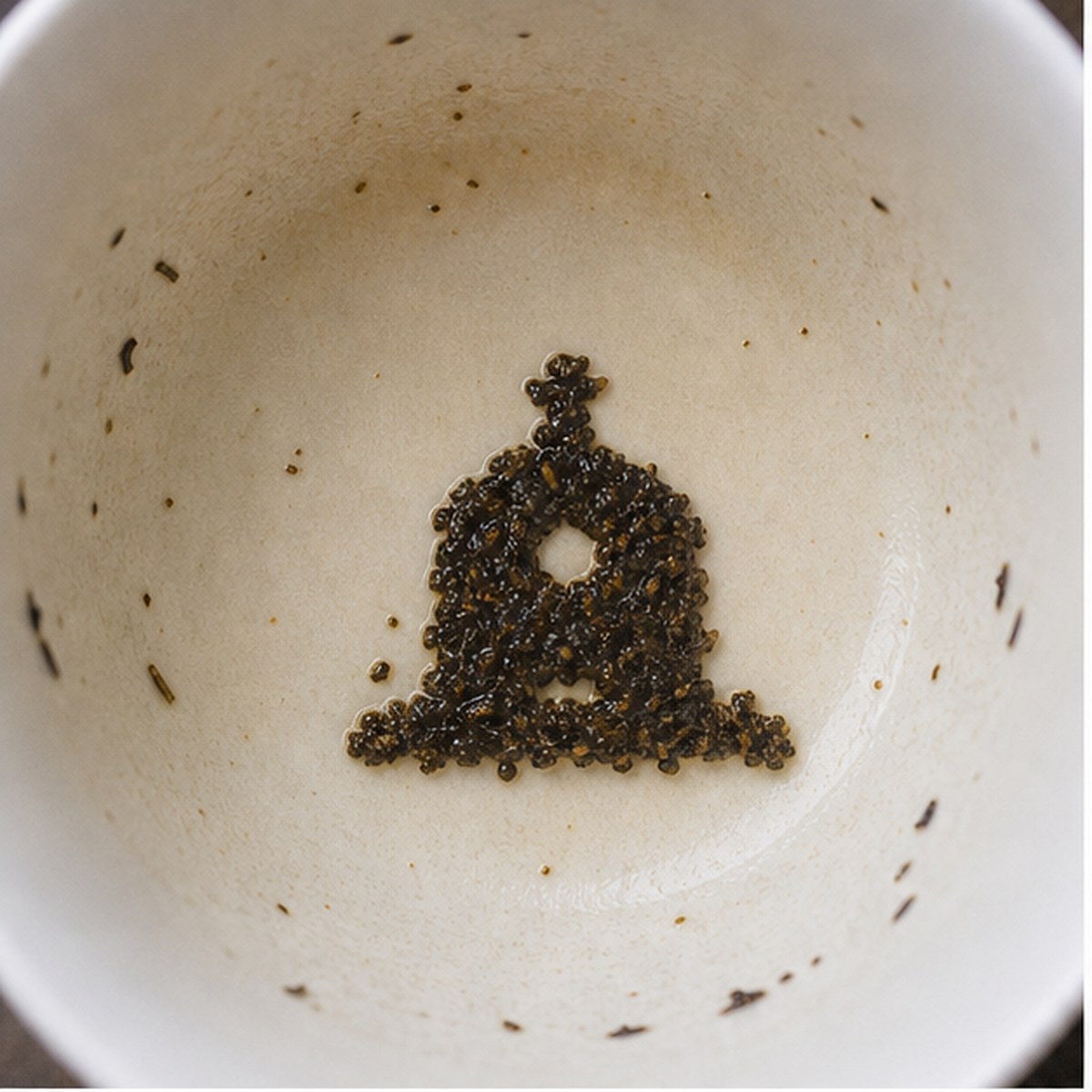 Diving-Bell tea leaf reading cup example
