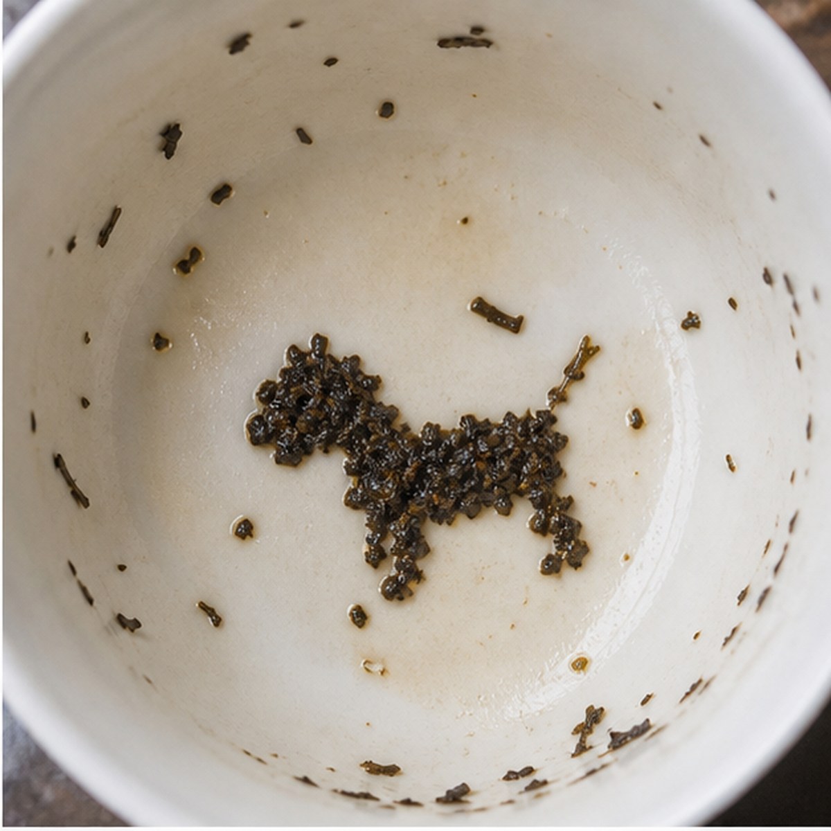 Dog tea leaves cup variation one