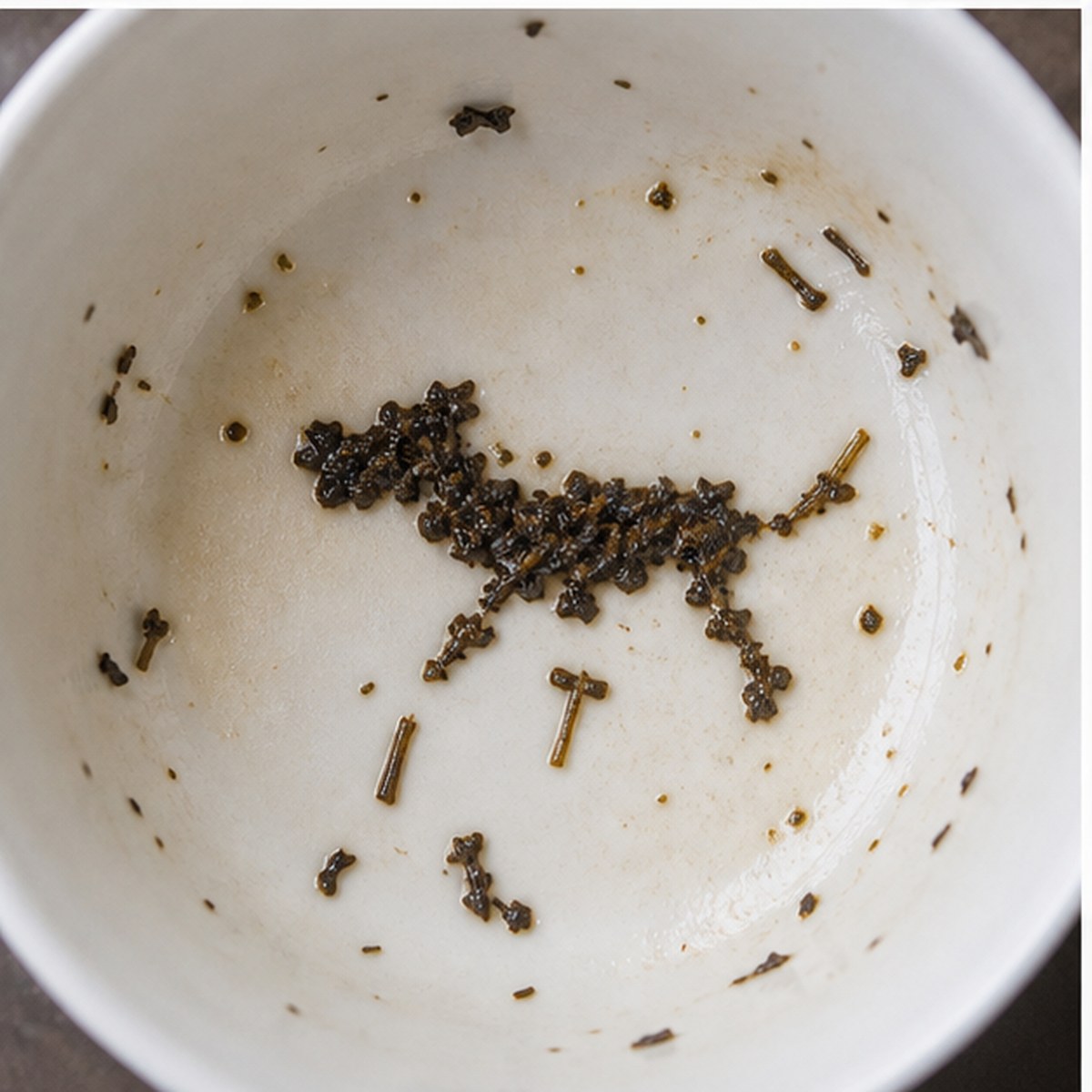 Dog tea leaves cup variation two