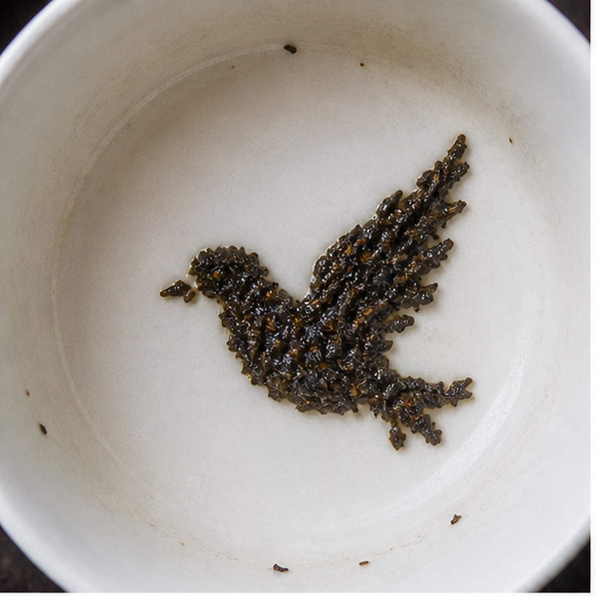 Dove tea leaf reading cup example