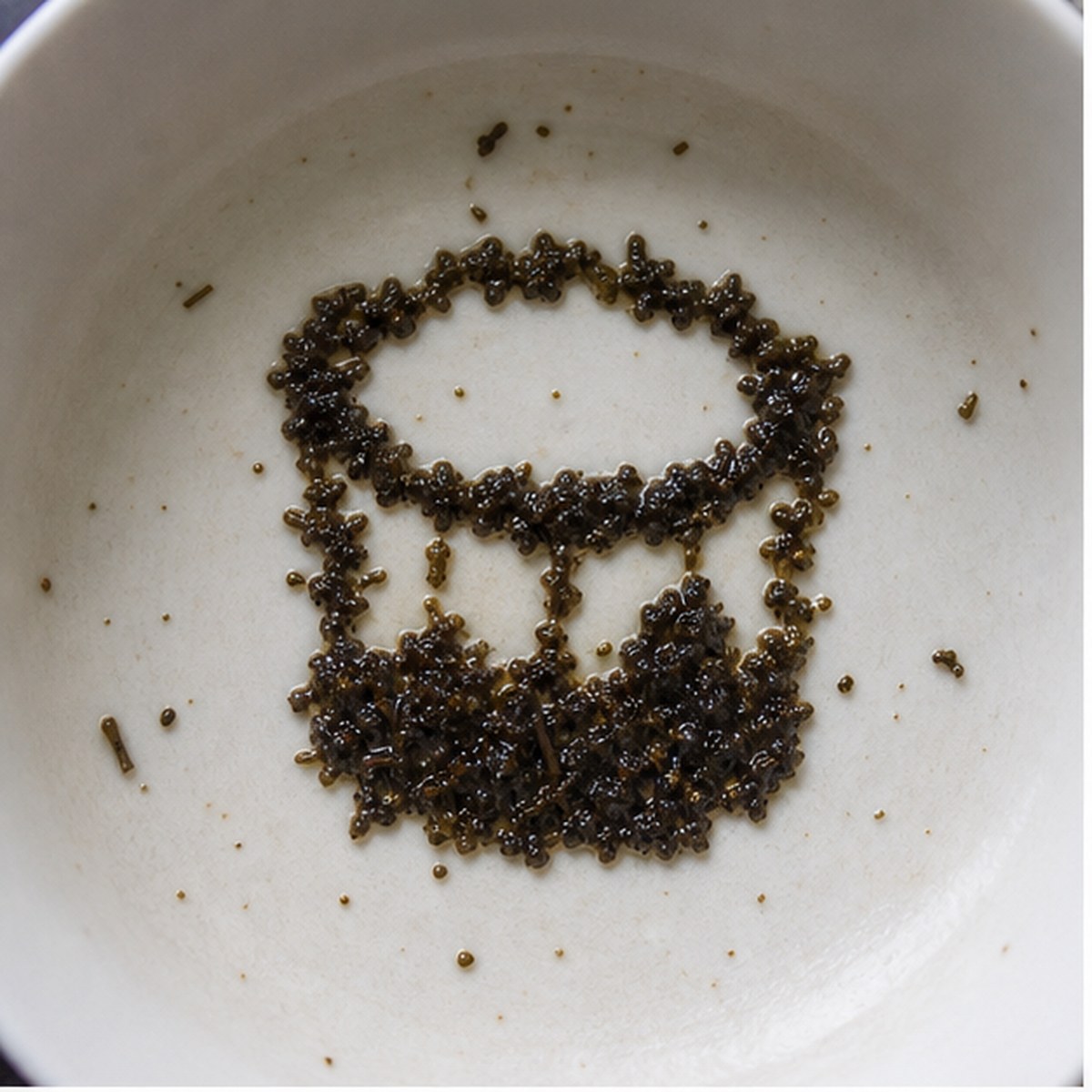 Drum tea leaf reading cup example