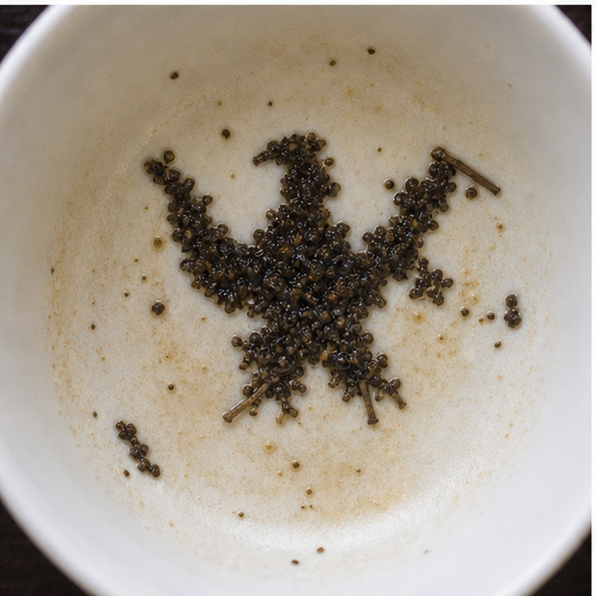 Eagle tea leaves cup variation two