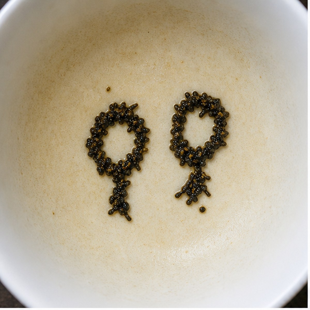 Ear-Rings tea leaf reading cup example