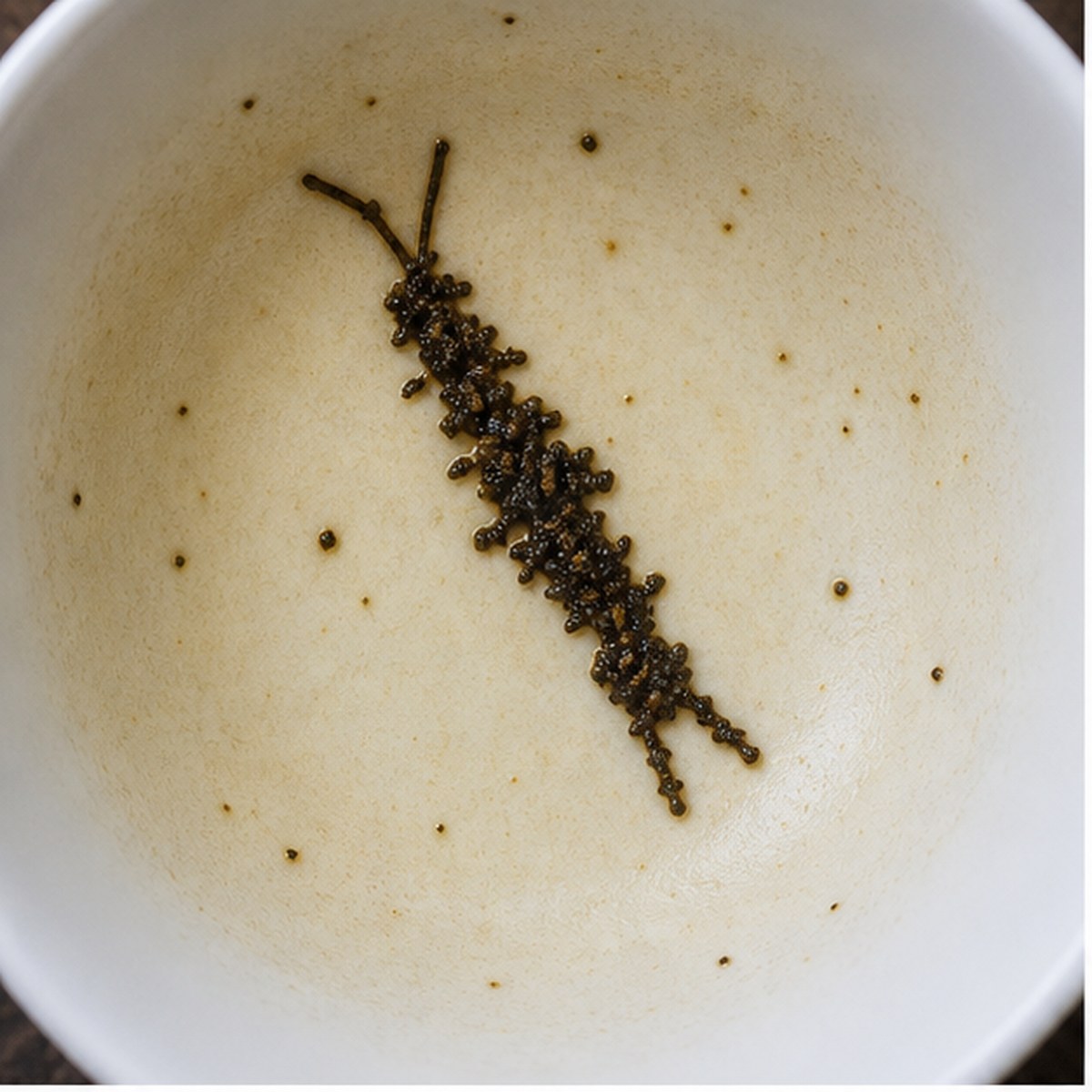 Earwig tea leaf reading cup example