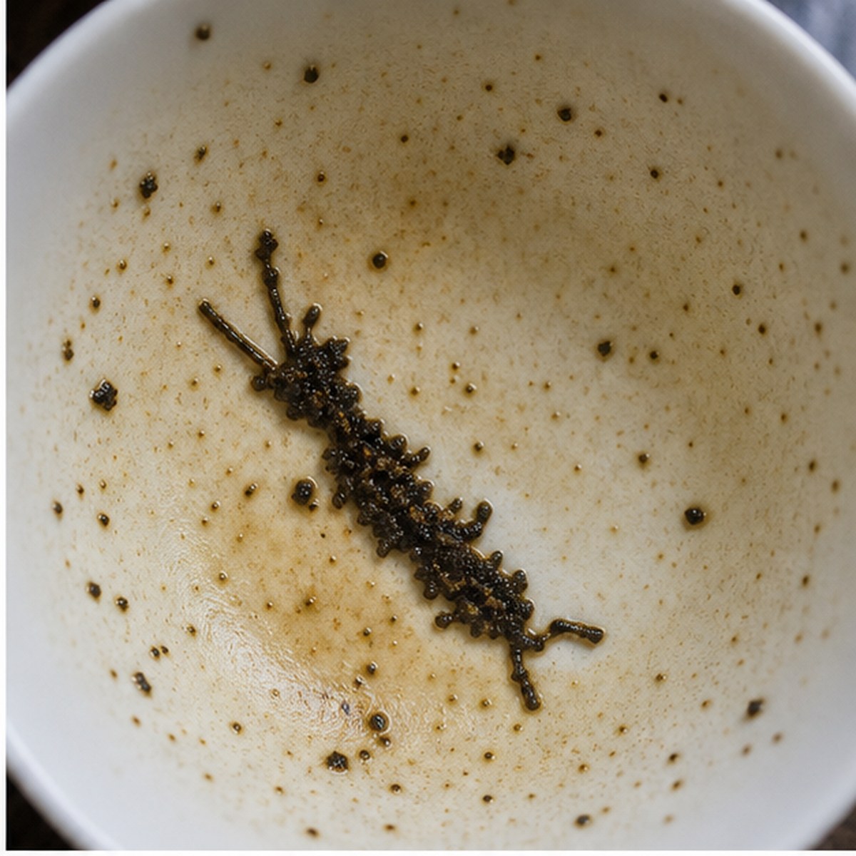 Earwig tea leaves cup variation one
