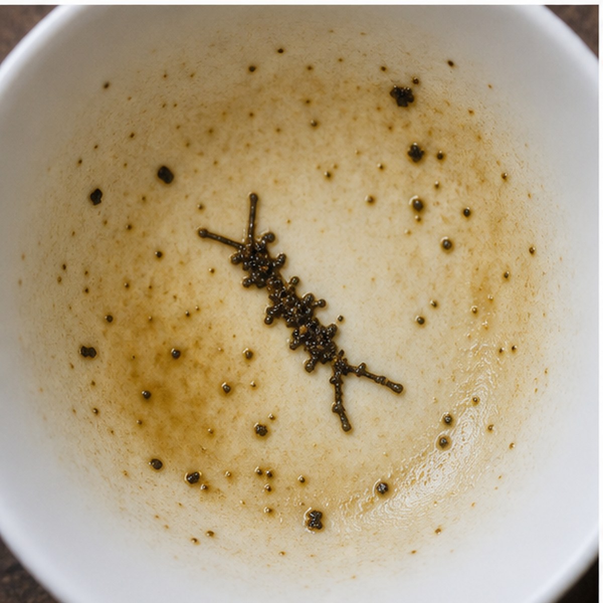Earwig tea leaves cup variation two