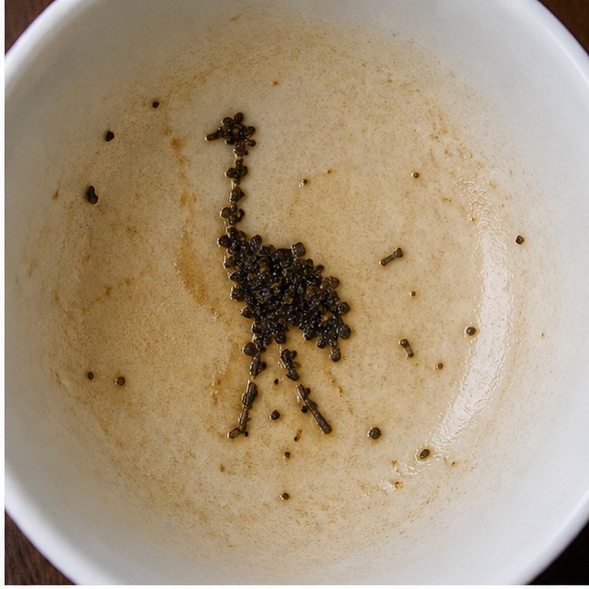 Emu tea leaves cup variation one