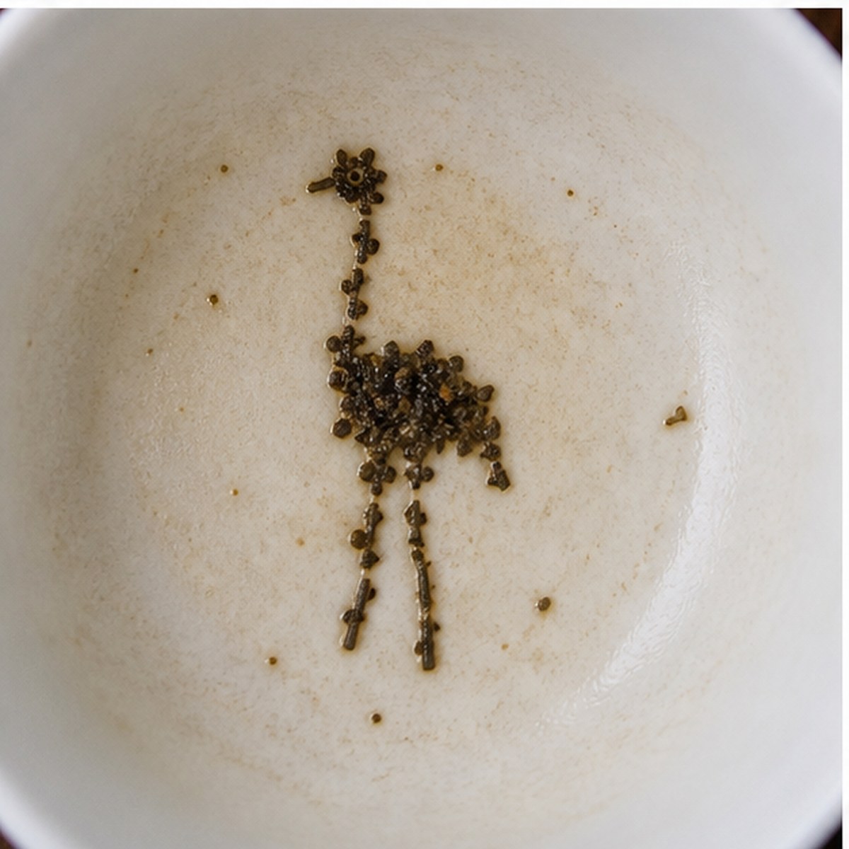 Emu tea leaves cup variation two