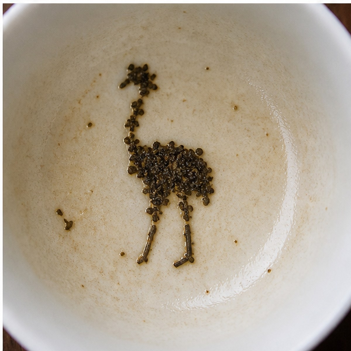 Emu tea leaves cup variation three