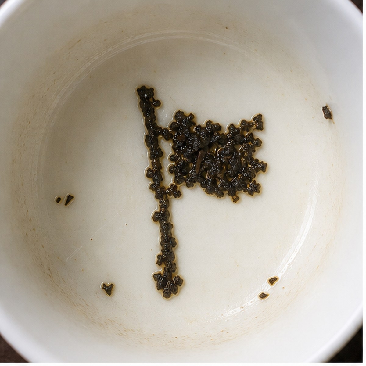 Ensign tea leaf reading cup example