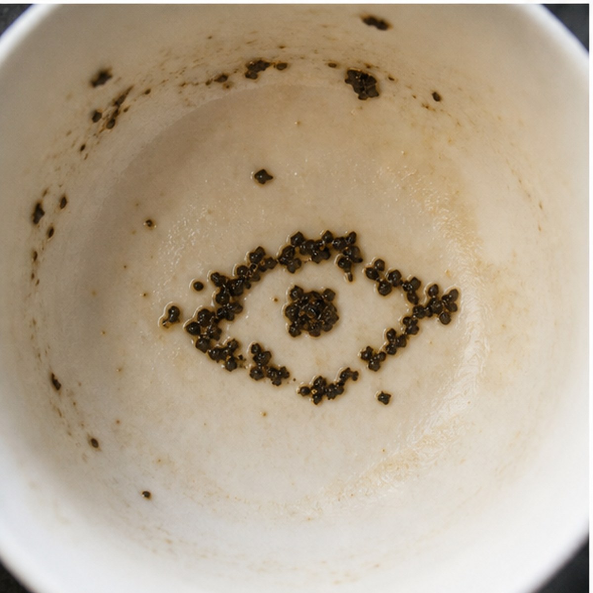 Eye tea leaves cup variation two