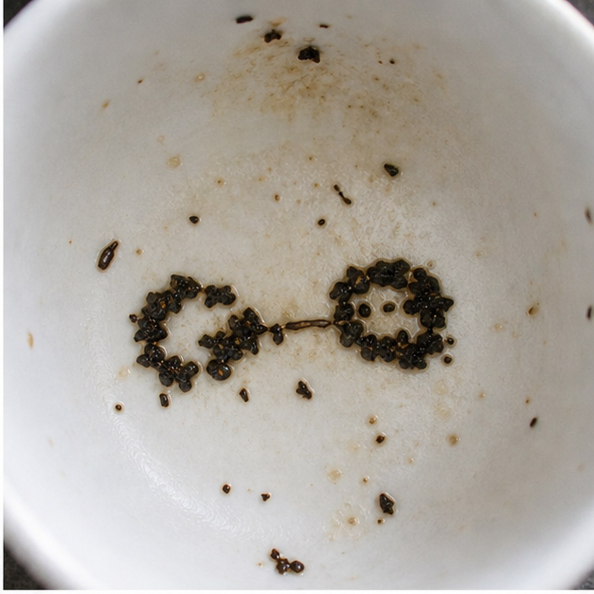 Eyeglasses tea leaves cup variation one