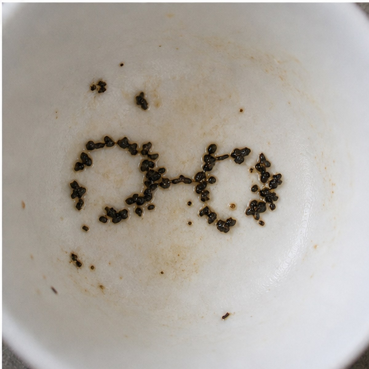 Eyeglasses tea leaves cup variation three