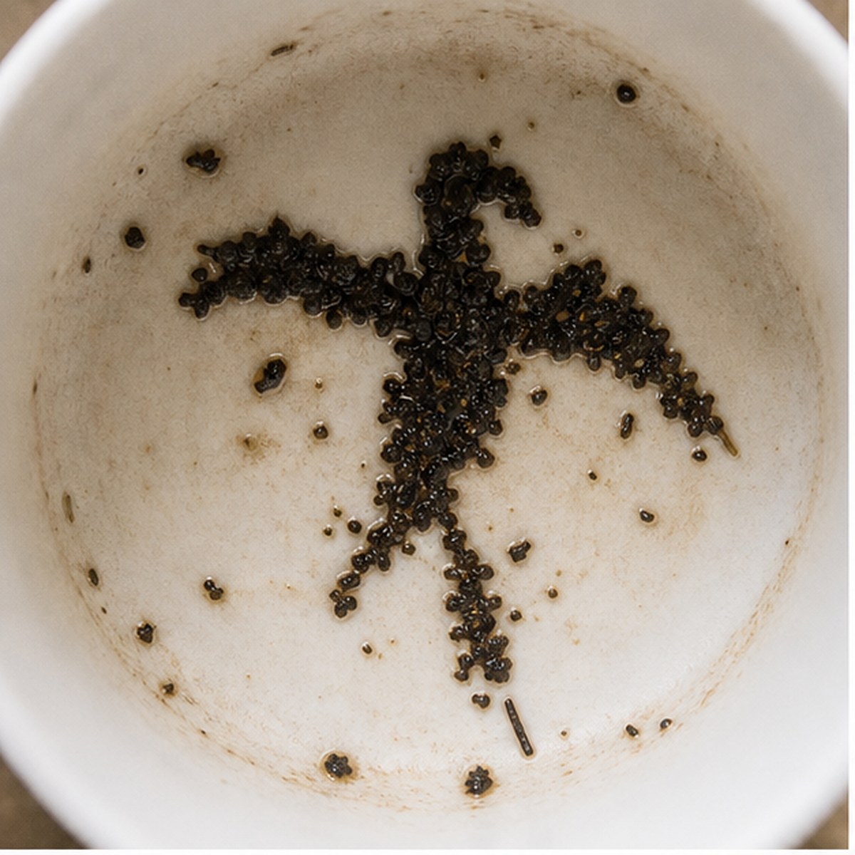 Falcon tea leaf reading cup example