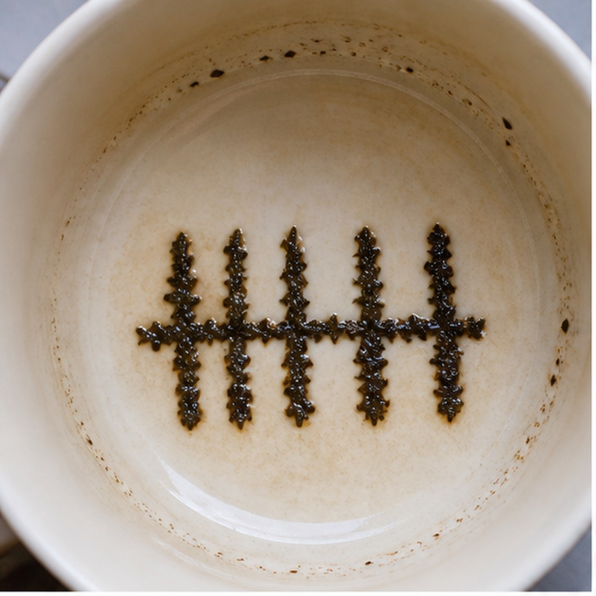 Fence tea leaf reading cup example