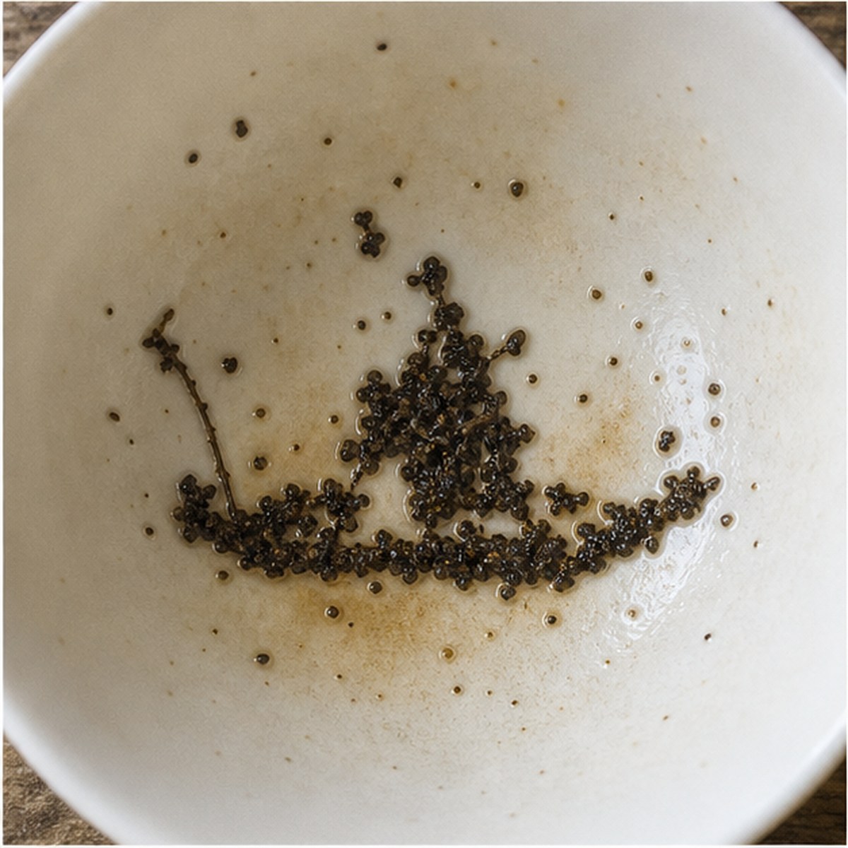 Field Marshal'S Hat tea leaves cup variation two