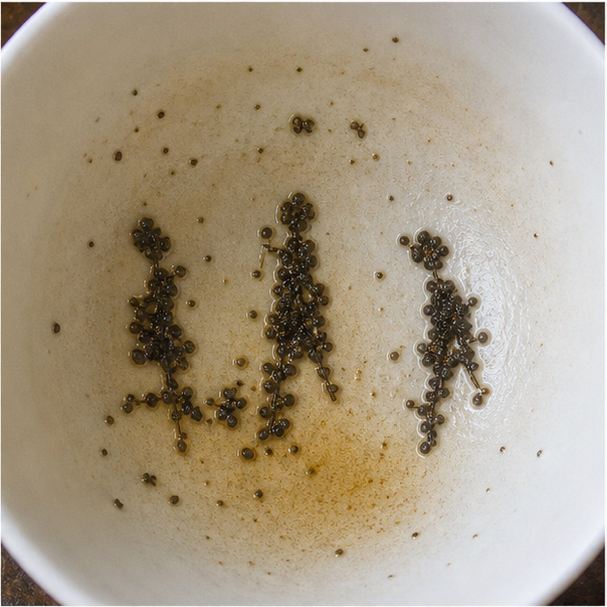Figures tea leaves cup variation one