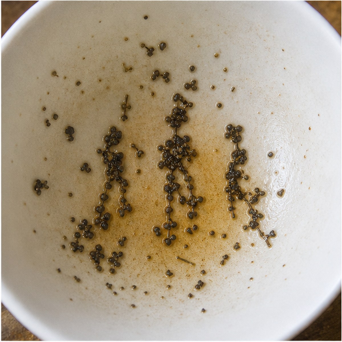 Figures tea leaves cup variation two