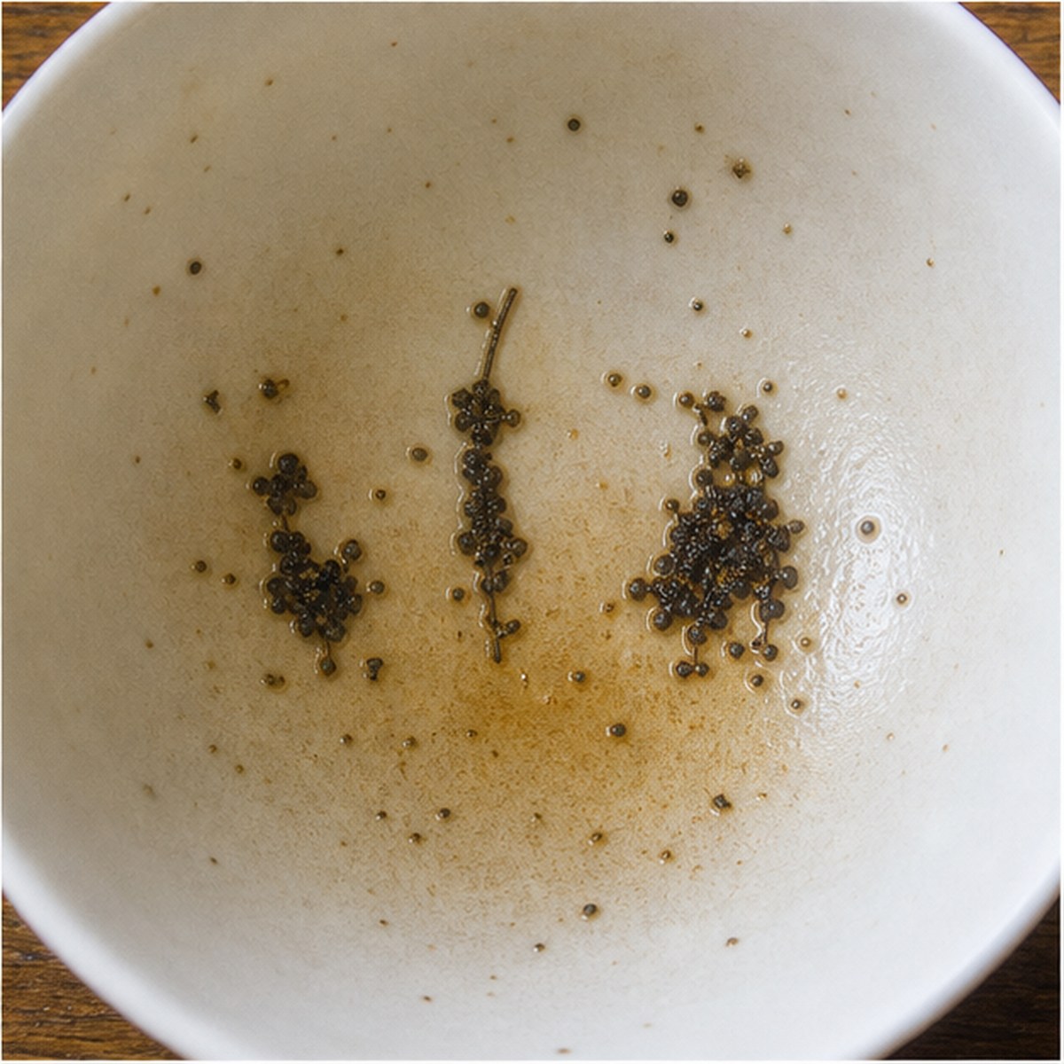 Figures tea leaves cup variation three