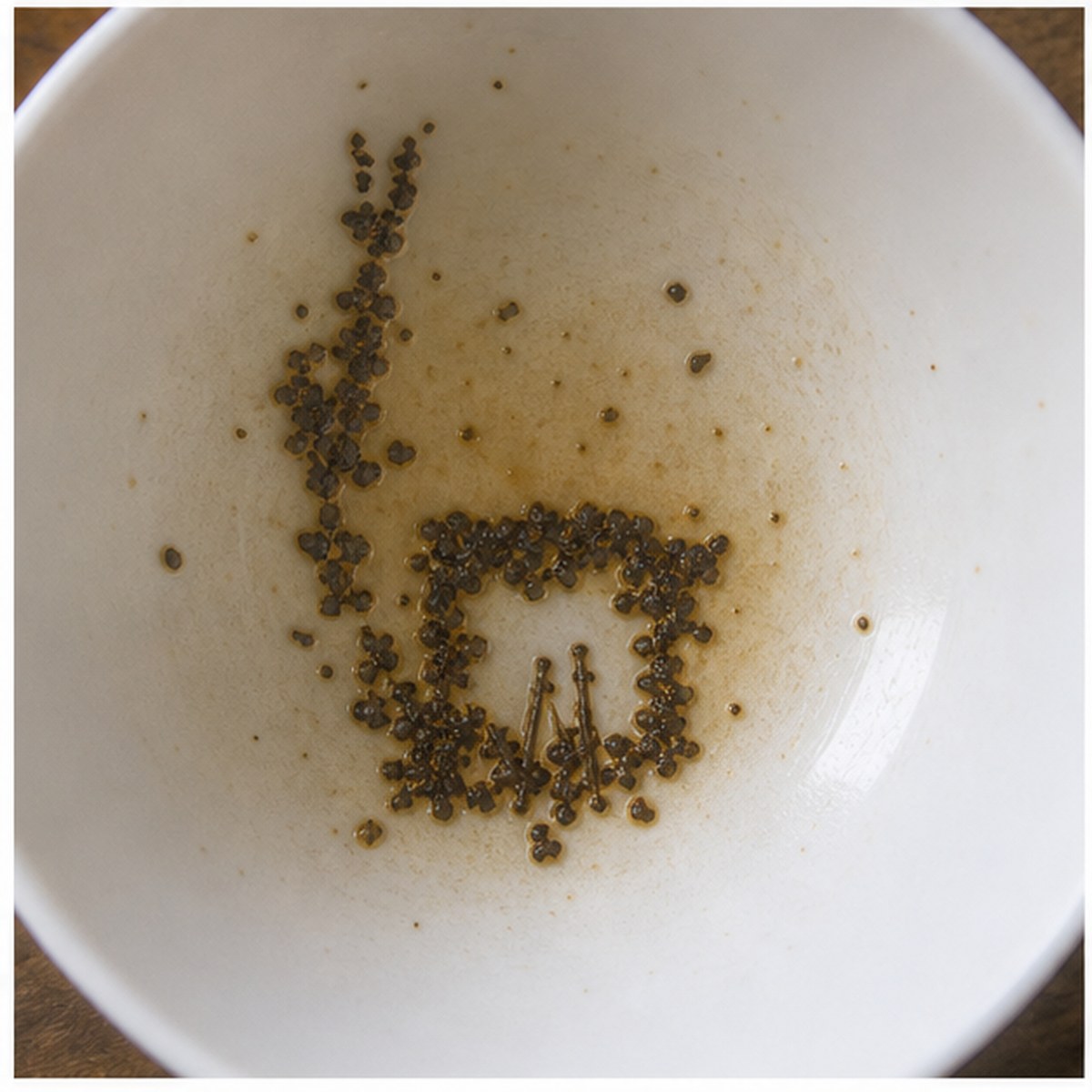 Fireplace tea leaves cup variation two