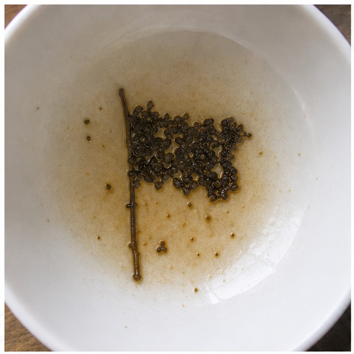 Flag tea leaf reading cup example