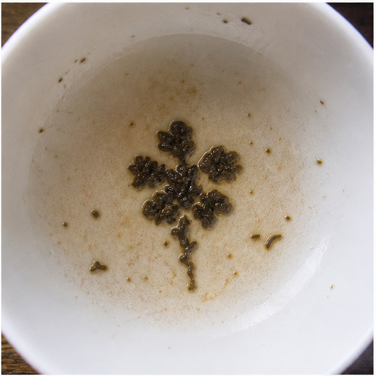 Flower tea leaves cup variation one