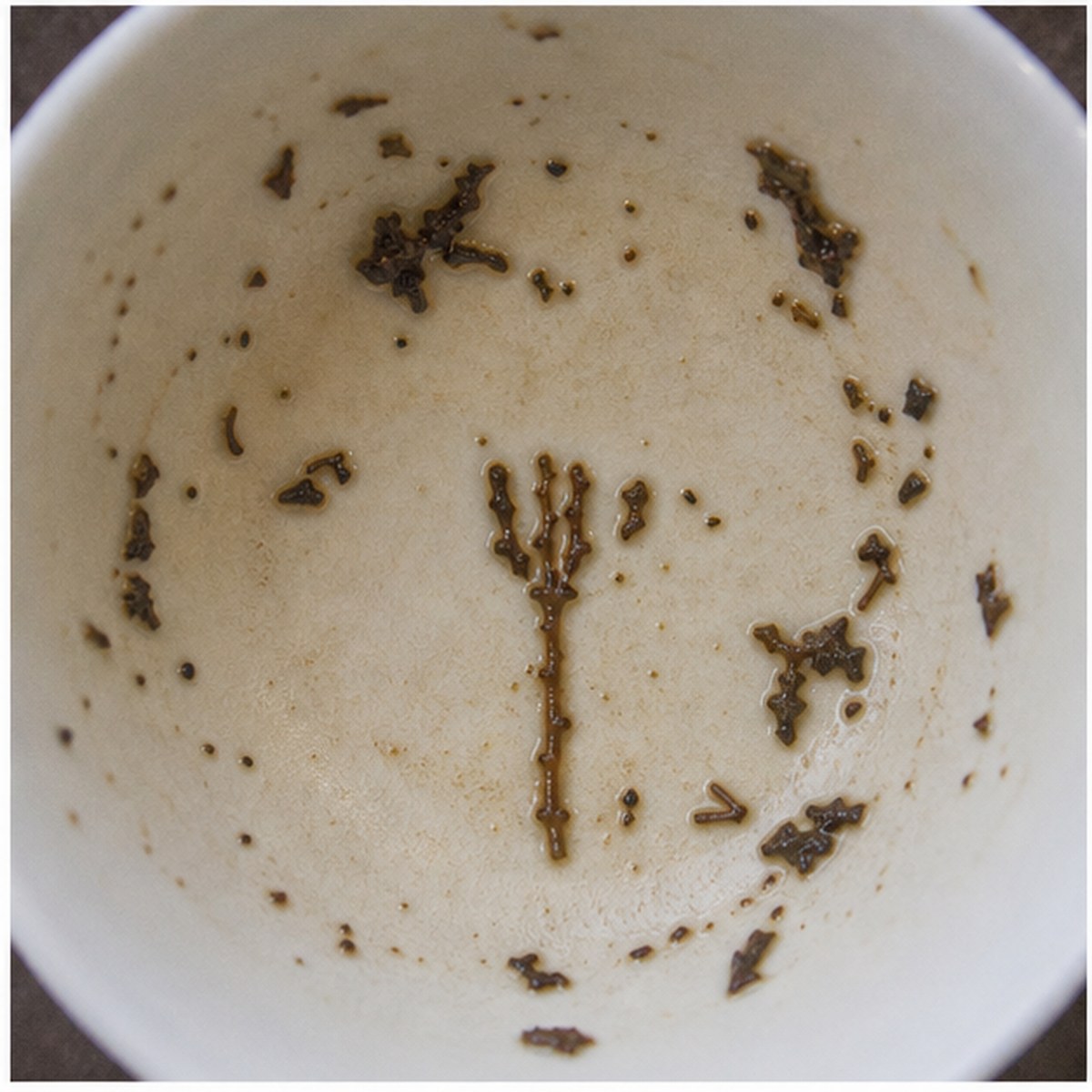 Fork tea leaves cup variation two
