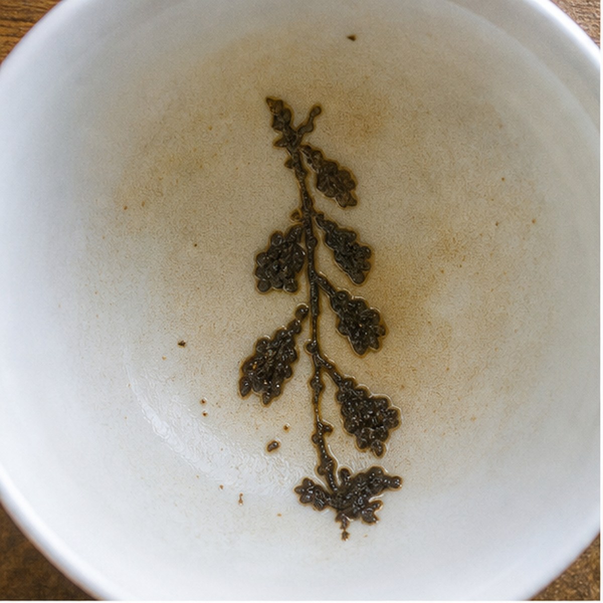 Foxgloves tea leaf reading cup example