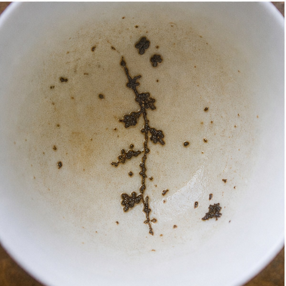 Foxgloves tea leaves cup variation two